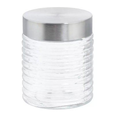 Изображение товара Банка для сыпучих продуктов Zeller 19770 стекло металл 0,65л серебристая