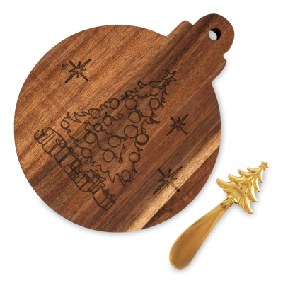 Изображение товара Набор для сыра Anna Lafarg золотистый новогодний шар 2 предмета нож и доска Изображение товара Набор для сыра Anna Lafarg золотистый новогодний шар 2 предмета нож и доска