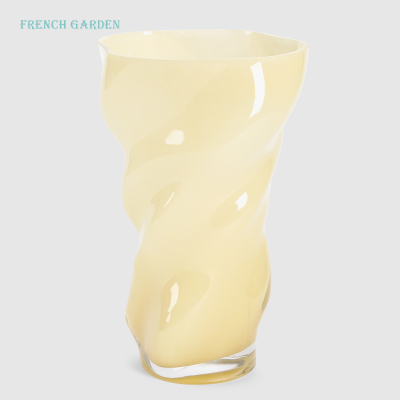 Изображение товара Ваза French garden Фьюжн, стекло, бежевая, 30 см