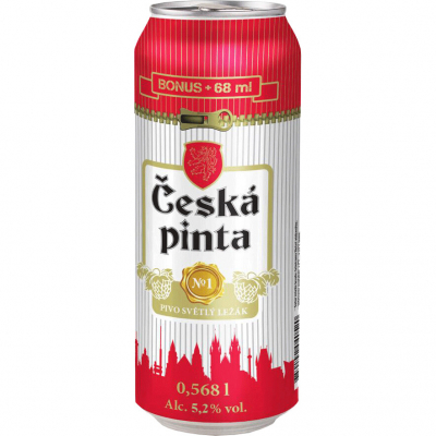 Изображение товара Пиво светлое Ceska Pinta Svetly Lezak фильтрованное 0.568 л