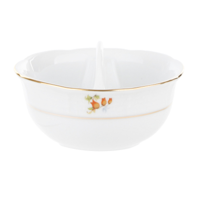 Изображение товара Двойная фарфоровая солонка с золотым декором Мелкие цветы Thun1794