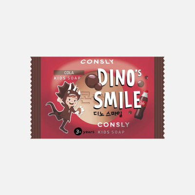 Изображение товара Детское твердое мыло Consly Dino's smile с ароматом колы 90 г для чувствительной кожи