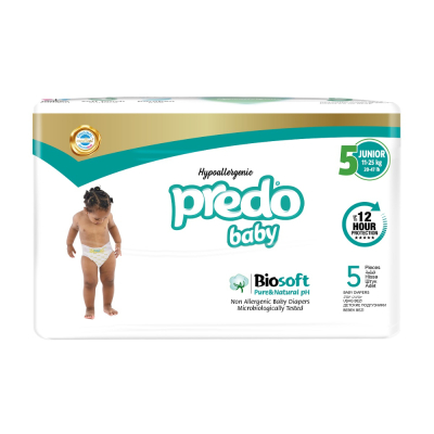 Изображение товара Подгузники Predo Baby №5 Junior Size для детей 11-25 кг, 5 шт