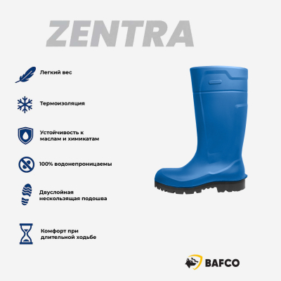 Изображение товара Женские сапоги Bafco из полиуретана синий размер 38