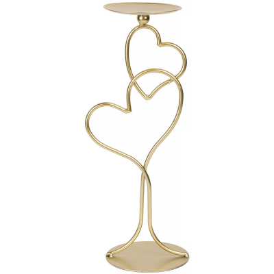 Изображение товара Подсвечник Glasar Два сердца 12х11х30 см