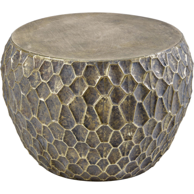 Изображение товара Интерьерный столик Glasar 65x65 см с эффектом под старину в золотистом цвете