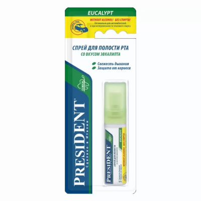 Изображение товара Смягчающий спрей Президент эвкалипт 20 мл для женщин безопасный антибактериальный