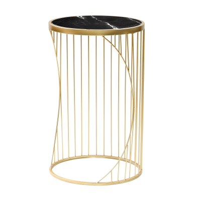 Изображение товара Столик интерьерный Glasar с черным мрамором 35х35х56см Изображение товара Столик интерьерный Glasar с черным мрамором 35х35х56см