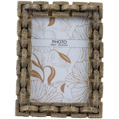 Изображение товара Настольная фоторамка Glasar 14х3х18 см желтая для 10х15 фото