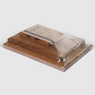 Изображение товара Набор из 2 разделочных досок на подставке из дуба, Россия, стильный париант для кухни