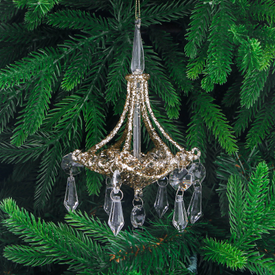 Изображение товара Украшение стеклянное Yancheng Shiny подвесное 12x22 см