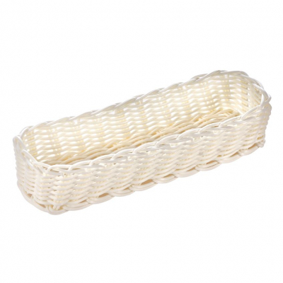 Изображение товара Пластиковая корзинка для кухни белая 27х9х5,5 см Баркомплект