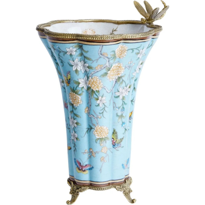 Изображение товара Ваза Glasar HGD2135 со стрекозой 23х21х32 см