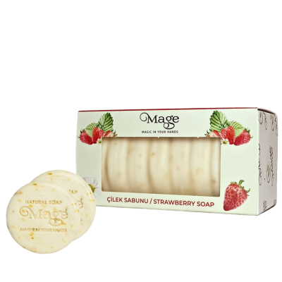 Изображение товара Твердое мыло Mage клубничное для рук и тела 160 г Изображение товара Твердое мыло Mage клубничное для рук и тела 160 г
