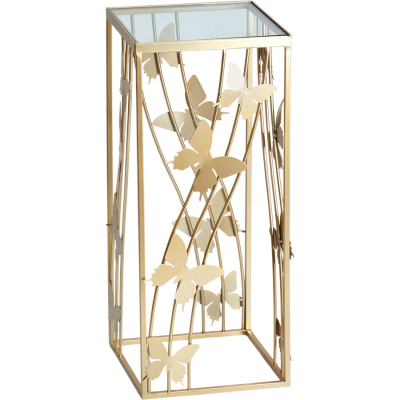 Изображение товара Столик с бабочками Glasar 27х27х64 см стильный и элегантный