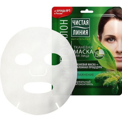 Изображение товара Маска для лица Чистая линия Увлажняющая тканевая 25 г для всех типов кожи