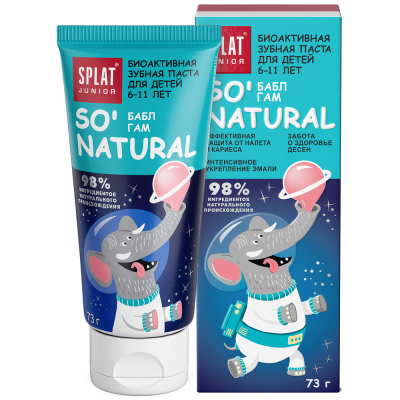 Изображение товара Детская зубная паста SPLAT Junior Bubble Gum 55 мл для защиты зубов укрепления