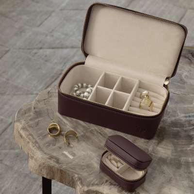 Изображение товара Набор шкатулок для украшений Togas Люкстон бордовый 20x11x9 см, 8x5x4,5 см, 2 пр. 