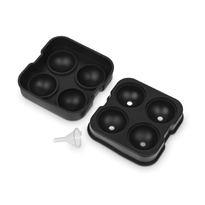 Изображение товара Большая форма для льда на 4 шара Homefeel black из силикона для напитков