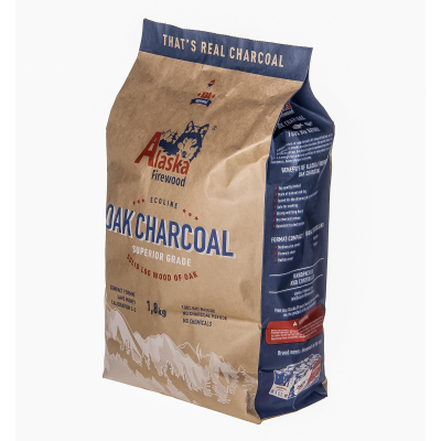 Изображение товара Уголь дубовый Alaska Firewood 1.8 кг для гриля и барбекю натуральный