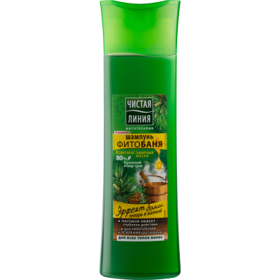 Изображение товара Шампунь Чистая линия Фитобаня 400 мл для всех типов волос