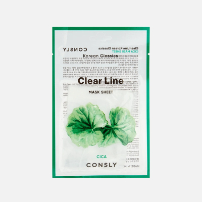 Изображение товара Маска тканевая для лица Consly Clear line Успокаивающая с экстрактом центеллы 25 мл