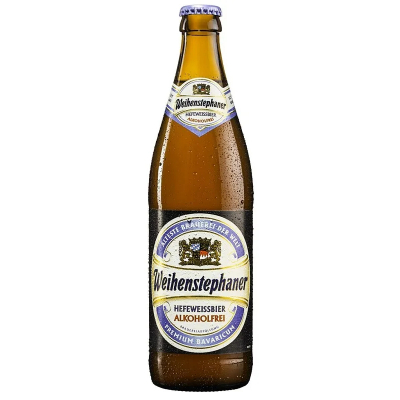 Изображение товара Пиво Weihenstephan HefeWeissbier светлое нефильтрованное безалкогольное 0,5 л
