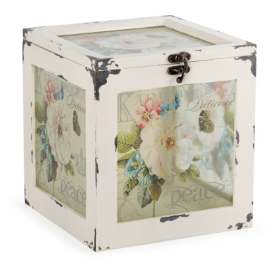 Изображение товара Шкатулка Glasar бежевая 20х17х21 см