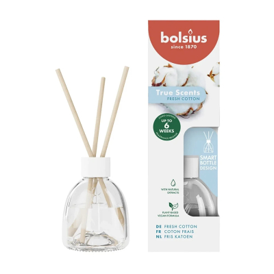 Изображение товара Аромадиффузор Bolsius true scents свежий хлопок 60 мл длительное действие Изображение товара Аромадиффузор Bolsius true scents свежий хлопок 60 мл длительное действие