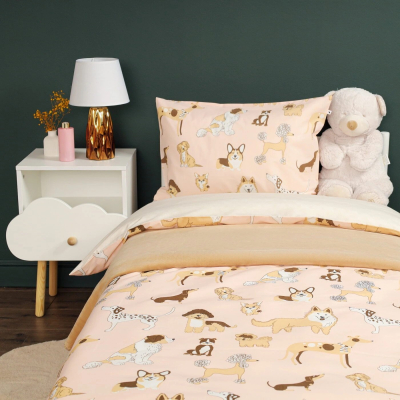 Изображение товара Комплект постельного белья Siberia собачки розовый подростковый