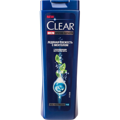 Изображение товара Шампунь Clear Men Против перхоти Ледяная свежесть с ментолом 400 мл для мужчин