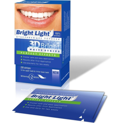 Изображение товара Отбеливающие полоски Bright Light 3D Bright "PERFECT EFFECTS" для чувствительных зубов Изображение товара Отбеливающие полоски Bright Light 3D Bright "PERFECT EFFECTS" для чувствительных зубов