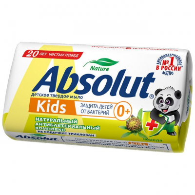 Изображение товара Мыло Absolut KIDS Череда 90Г гипоаллергенное детское с экстрактом череды Изображение товара Мыло Absolut KIDS Череда 90Г гипоаллергенное детское с экстрактом череды