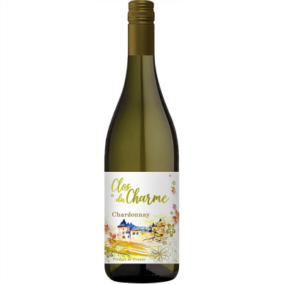Изображение товара Вино белое сухое Les Celliers Jean d'Alibert, "Cloce du Charme" Chardonnay, Pays d'Oc IGP, 0,75 л