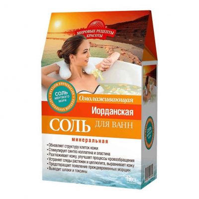 Изображение товара Соль для ванн Рецепты красоты омолаживающая натуральная 500г
