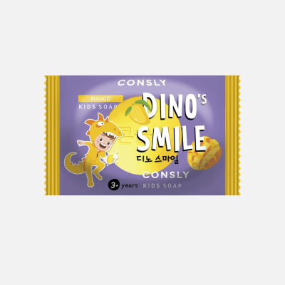 Изображение товара Детское твердое мыло Consly Dino's smile с ароматом манго 90 г Изображение товара Детское твердое мыло Consly Dino's smile с ароматом манго 90 г