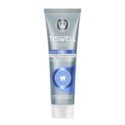 Изображение товара Зубная паста Tiswell Enzyme Отбеливание 110 г с кальцием, 90-100 RDA