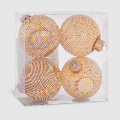 Изображение товара Набор елочных игрушек Unique Treasures 4 шт шампань