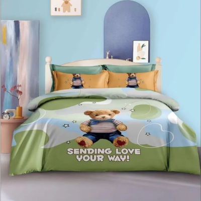 Изображение товара Комплект постельного белья Wonne Traum стандарт best friend полуторный 4 предмета хлопок Германия