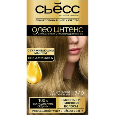 Изображение товара Краска для волос Syoss Oleo Intense 7-10 Натуральный светло-русый Изображение товара Краска для волос Syoss Oleo Intense 7-10 Натуральный светло-русый