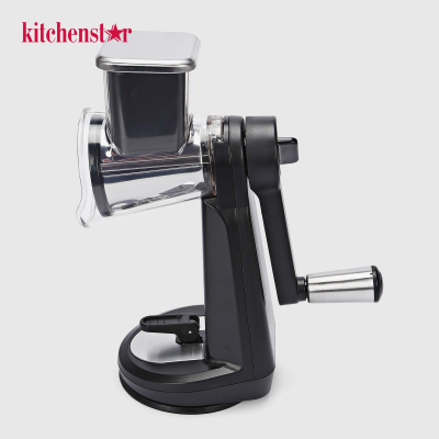 Изображение товара Механическая терка Kitchenstar нержавеющая сталь с комплектом ножей и блоком для прессования
