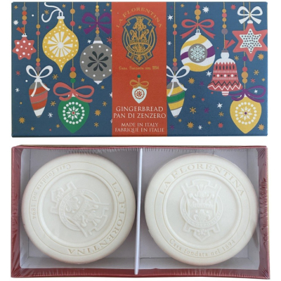 Изображение товара Набор туалетного мыла La Florentina Gingerbread 2х115 г натуральное ароматное для лица тела рук