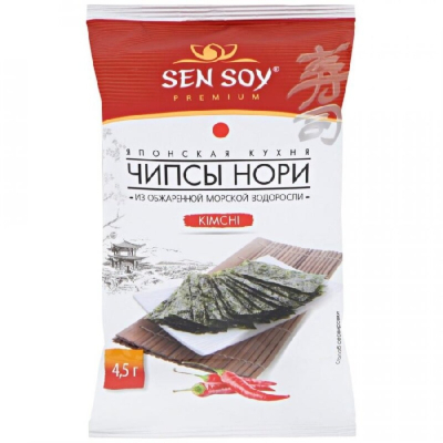 Изображение товара Чипсы Sen Soy нори kimchi 4,5 г натуральный вкус без ГМО