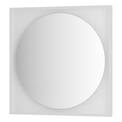 Изображение товара Зеркало Defesto с LED-подсветкой без выключателя 18 W теплый белый свет, белая рама 80x80 см