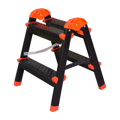 Изображение товара Стремянка-табурет стальная Zalger двусторонняя 2 ступени для дома и работы