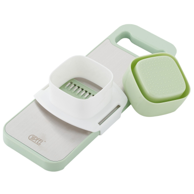 Изображение товара Овощерезка Gipfel Sana 4 насадки Белая салатовая для нарезки овощей и фруктов