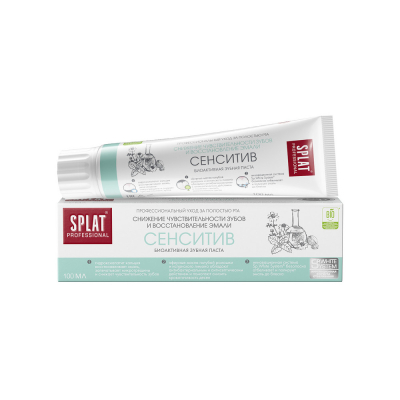 Изображение товара Антибактериальная зубная паста SPLAT SENSITIVE для снижения чувствительности зубов и восстановления эмали, 100 мл