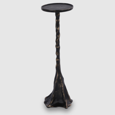 Изображение товара Подсвечник ZOYI полирезин, чёрный 10х30,5 см