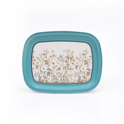 Изображение товара Поднос Evle boshed floral металлический 235x305 мм для сервировки