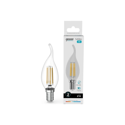 Изображение товара Лампа Gauss Filament Elementary свеча на ветру 8W E14 LED Изображение товара Лампа Gauss Filament Elementary свеча на ветру 8W E14 LED